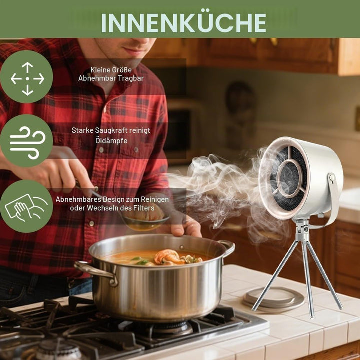 Tragbare Dunstabzugshaube Tisch, Tragbare Abzugshaube Desktop, 3 Windstufen, Abnehmbarer &amp; Waschbare