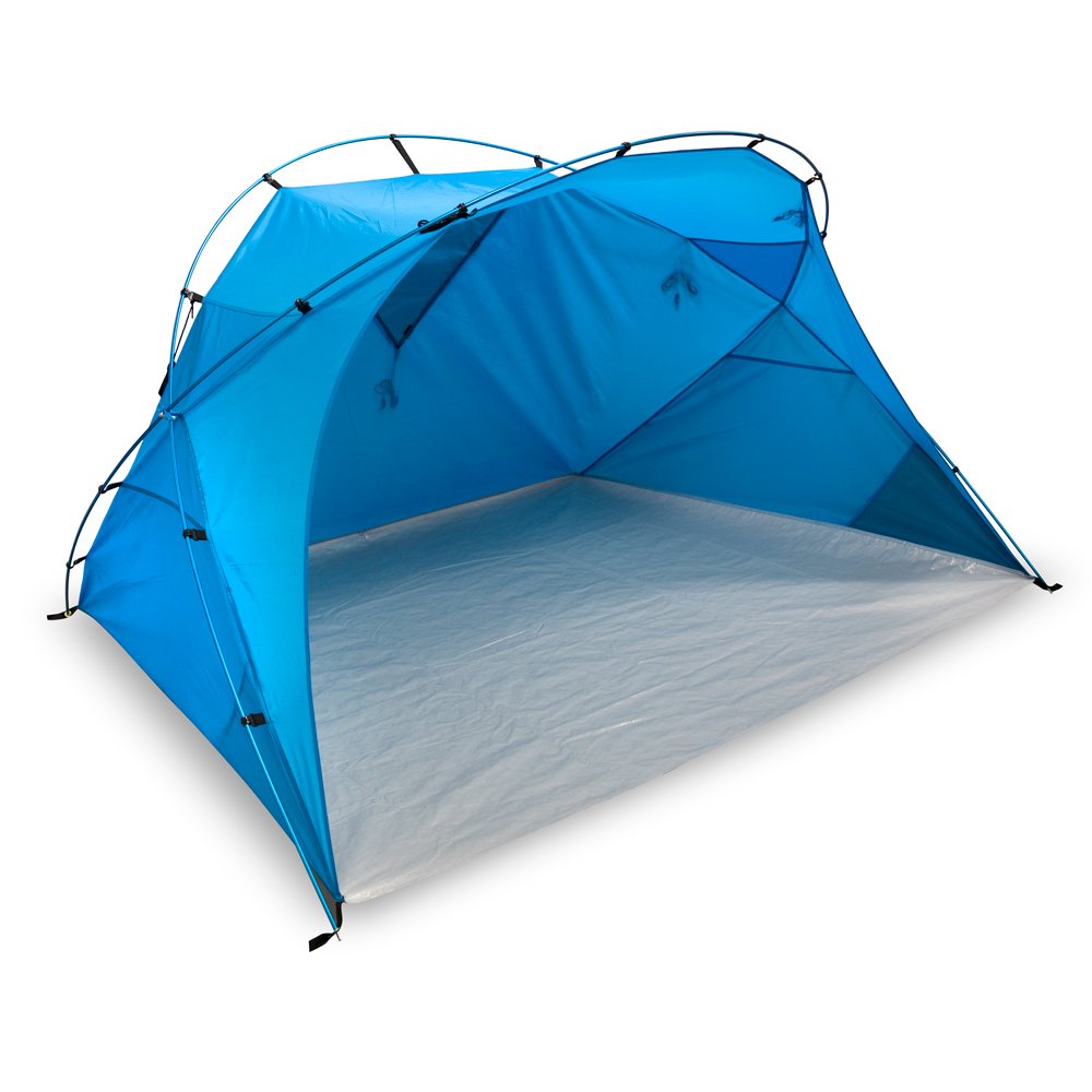 outdoorer grosse Strandmuschel Santorin Alu Air mit Fix up System - XXL Strandzelt mit UV 80 Sonnens