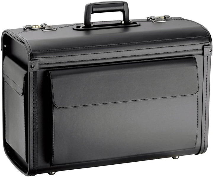 Business Pilotenkoffer 2er Set Aktenkoffer 51cm Gross 46cm Klein Schwarz