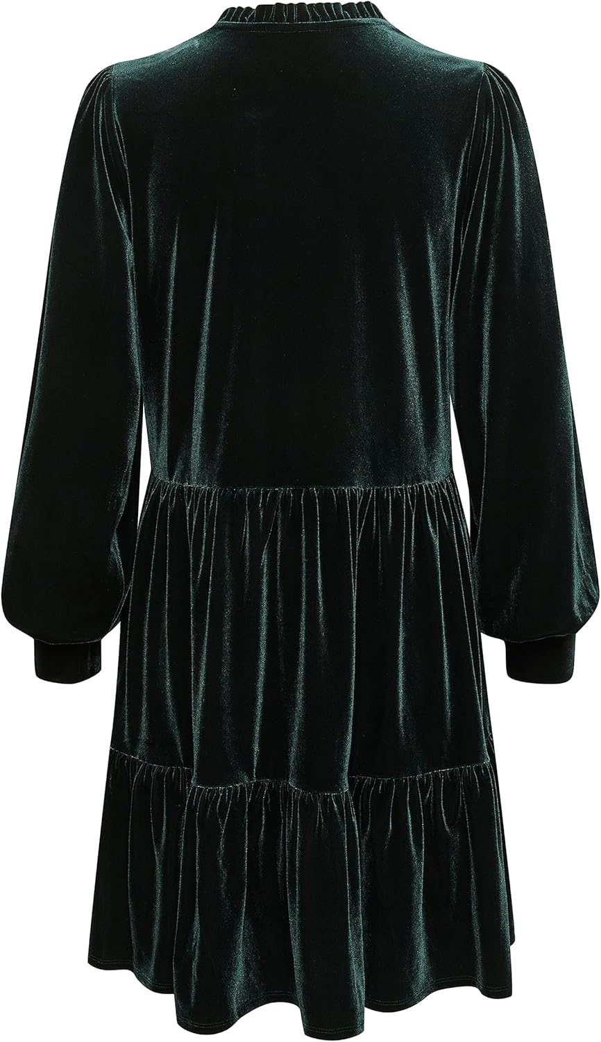 Part Two Damen Damenkleid mit Langen Ärmeln, Über Knielänge, mit Flared, V-Notch Kleid M Green Gable