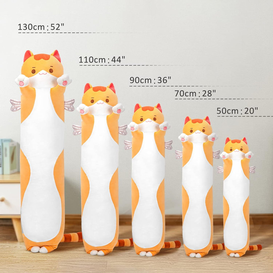 Mewaii 50CM Largo Gato de Peluche Almohada Suave de Gato de Animales Muñecas de Peluche Gato Almohad