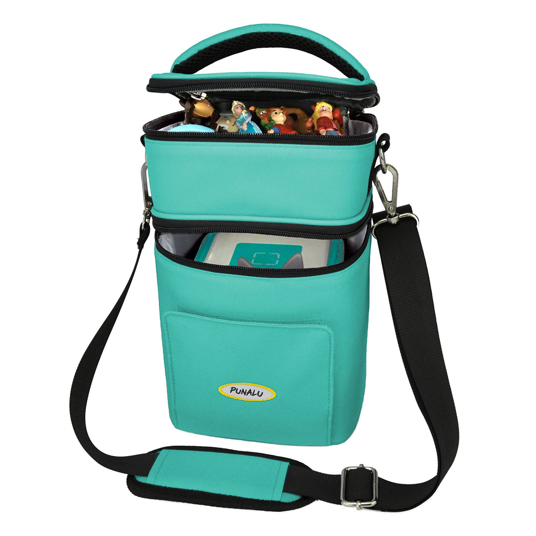 Punalu kompakte Tasche für die Toniebox und Zubehör mit Soundklappe, Platz für ca. 20 Tonies Hörfigu