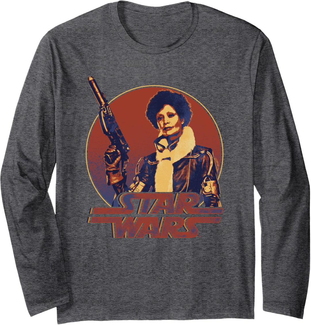 Stars Wars Han Solo Movie Val Retro Circle Langarmshirt