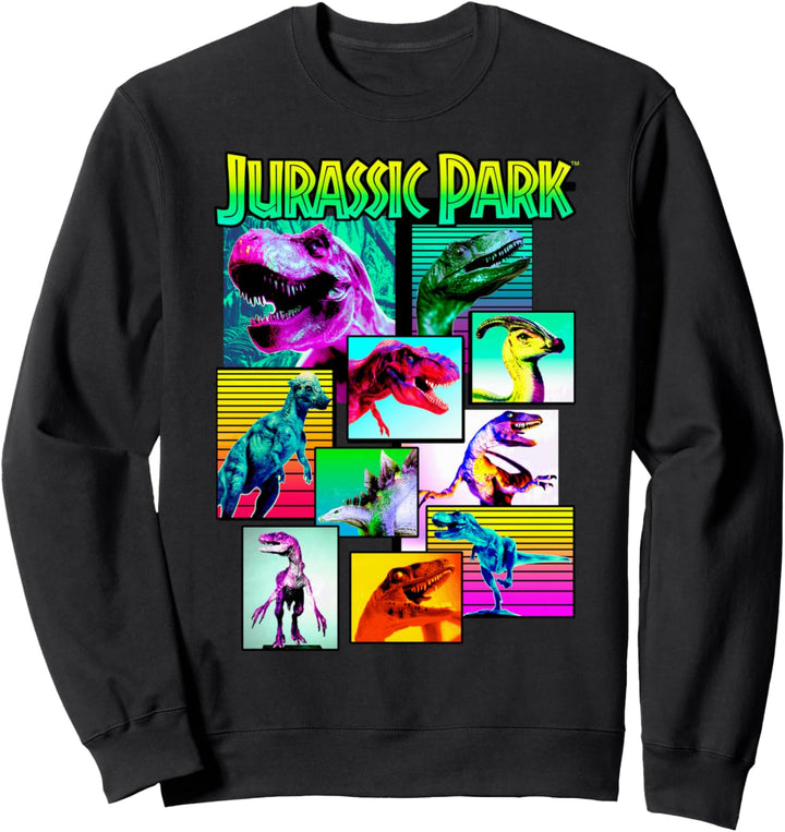 Jurassic Park Dinosaurs Of The Park Neon Retro C1 Sweatshirt