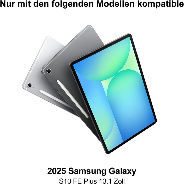 IVEOPPE Hülle mit Tastatur für Samsung Galaxy Tab S10 FE+ 13.1 Zoll, Deutsches QWERTZ-Layout, Tastat
