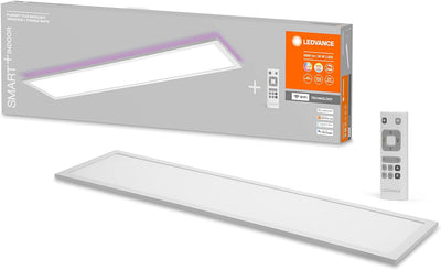 Ledvance LED WiFi Deckenleuchte weiss, 30W, 1900LM, 3000-6500K, 100x25 cm, Wandleuchte dimmbar, RGB