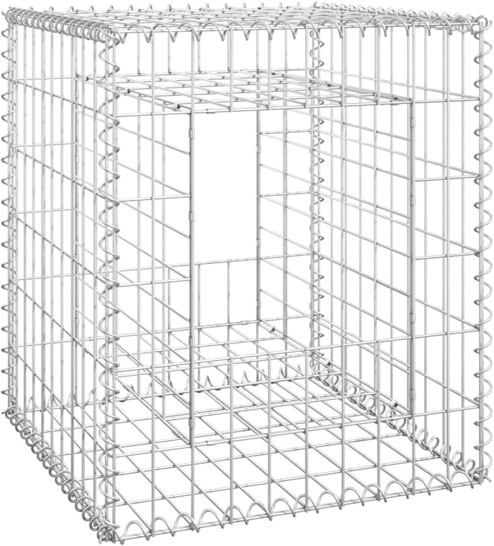 WIFESE 2 Stück Gabionensäulen 50x50x60 cm Steinkorb Gabione Gabionenkorb Pflanzkasten Gabionen Hochb