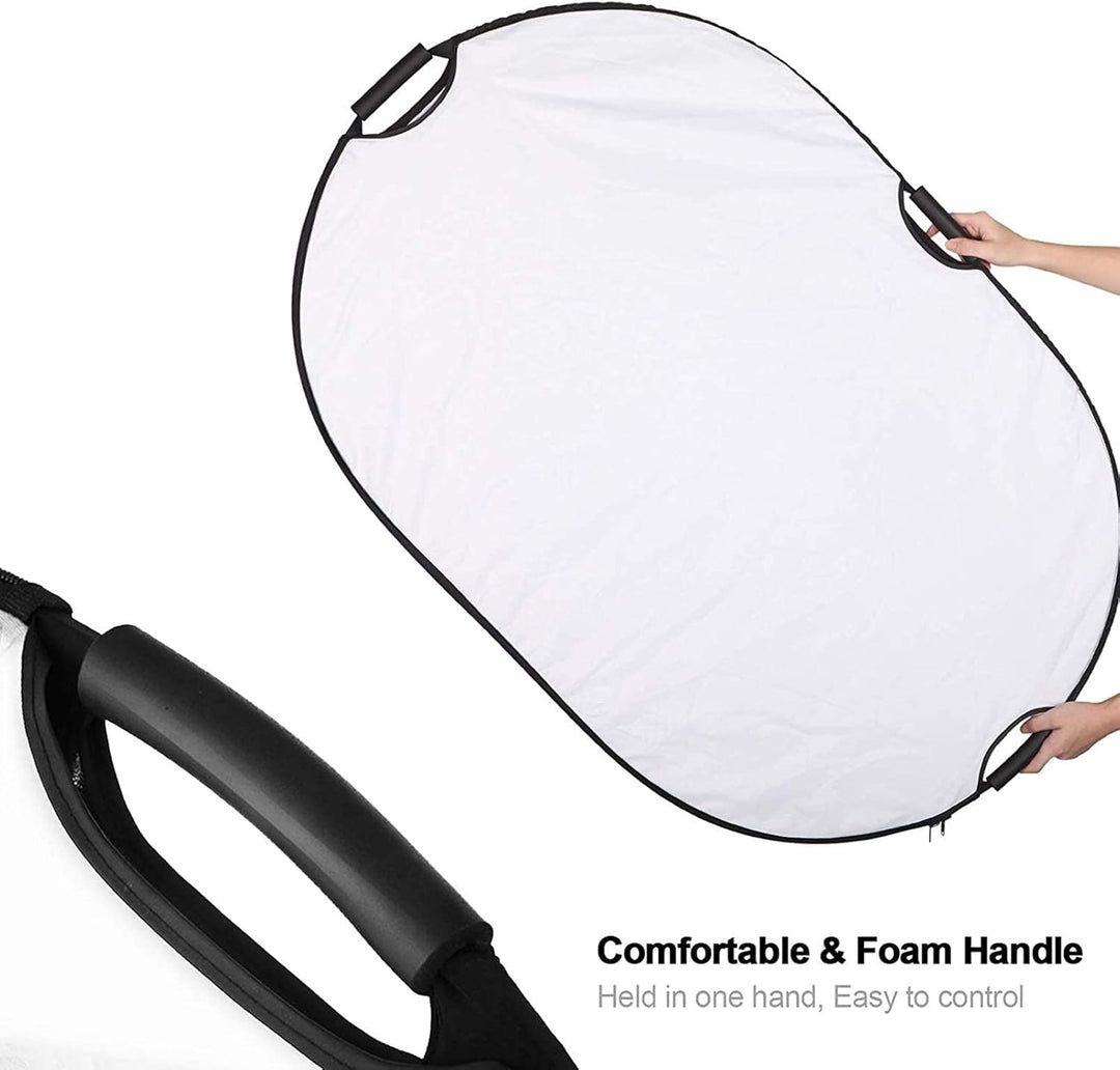 Selens 5-in-1 120x180cm Oval Reflektor Tragbarer Faltbarer für Fotografie Fotostudio Beleuchtung und