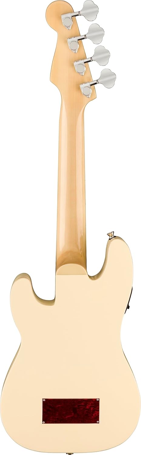 Fender Fullerton Precision Bass® Uke, Walnut Fingerboard, Tortoiseshell Pickguard, Olympic White