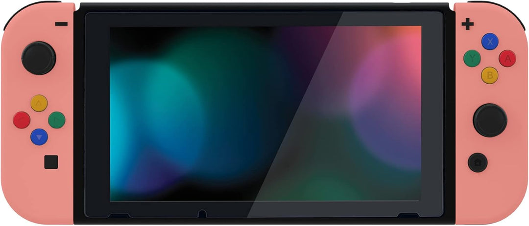 eXtremeRate Hülle Case für Nintendo Switch Joycon/Konsole, Rückgehäuse&Kickstand für Switch Console,