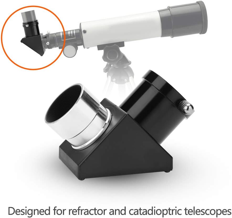 Astronomie Teleskop Prisma Spiegel Okular Adapter,90° Ansicht,Metallkörper Positiver Plane Spiegel D