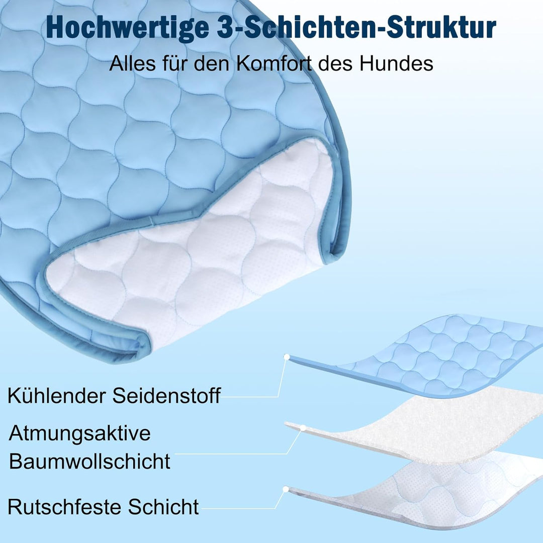 SZEE Fischformen Kühlmatte für Katzen/Kleine Hunde, Einzigartig Selbst Kühlenden Katzenmatte im Somm