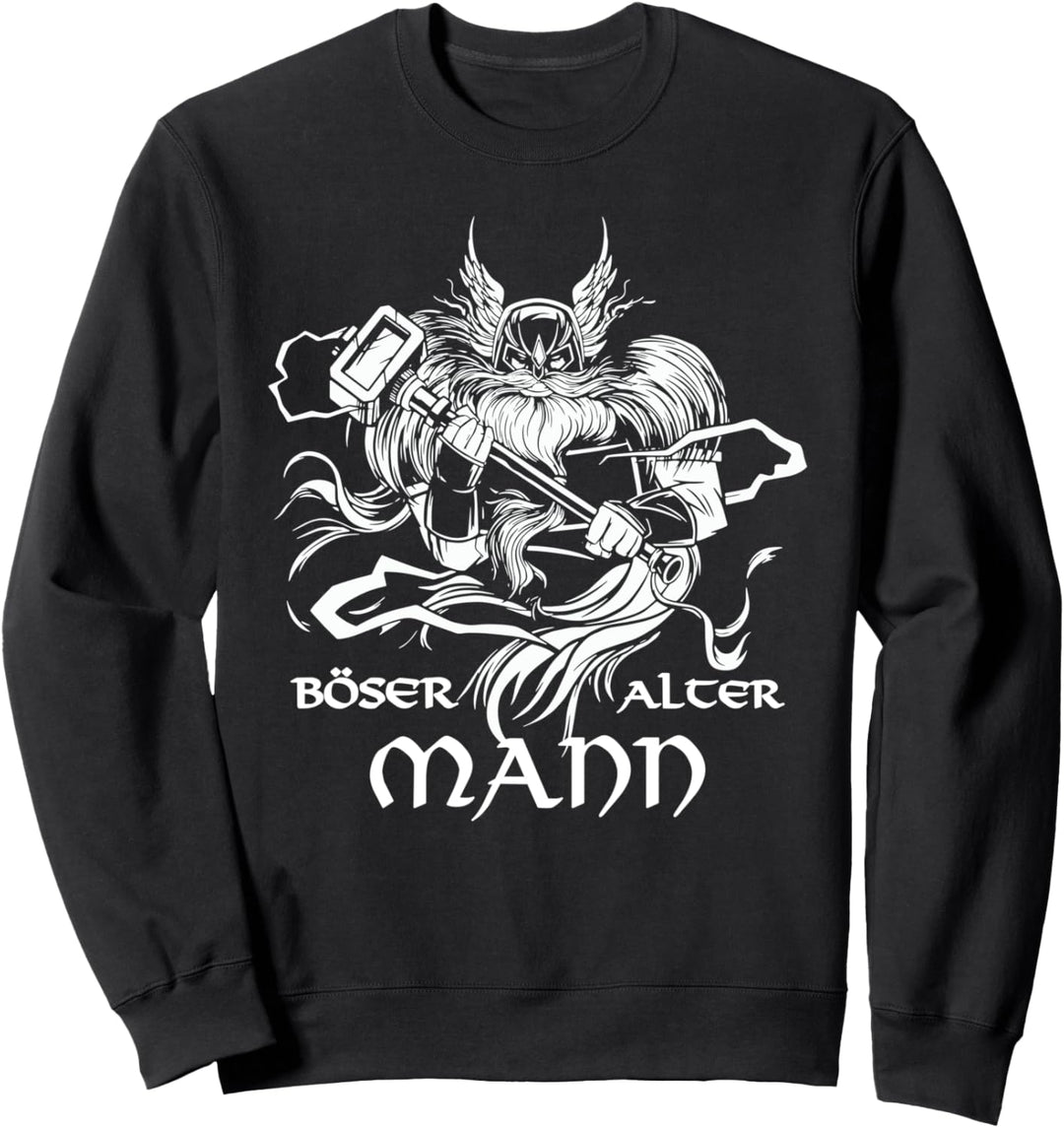 Wikinger mit Spruch I Herren Böser alter Mann I Wikinger Sweatshirt