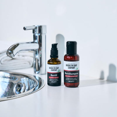 Brooklyn Soap Company Bartpflege Set - Das Vorteilsset für Männer · Bartshampoo & Bartöl mit Gin Ton