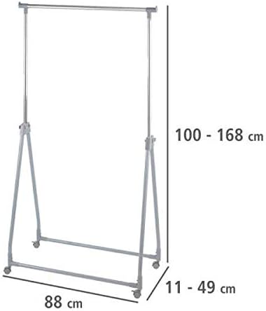 WENKO Kleiderständer klappbar, Garderobenständer zur Kleideraufbewahrung mit Rollen und verstellbare