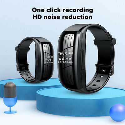 Digital Voice Recorder Watch, Noise Cancelling Voice Audio Recording Armband, 30 Tage Standby, WAV R