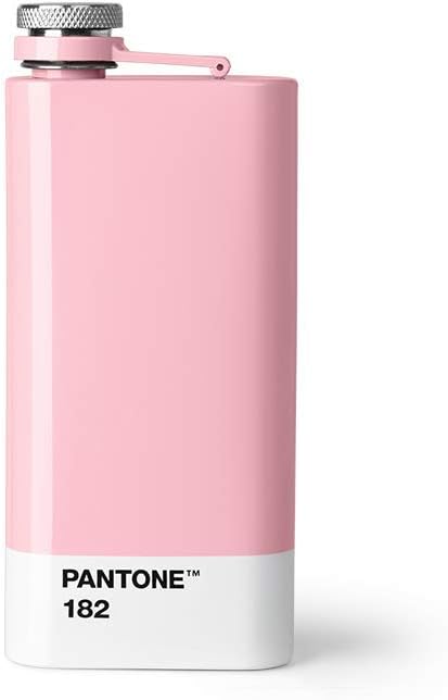 Pantone 16630 Light Pink 182 Flachmann, Edelstahl mit Schraubverschluss, Rostfreier Stahl, Light Pin