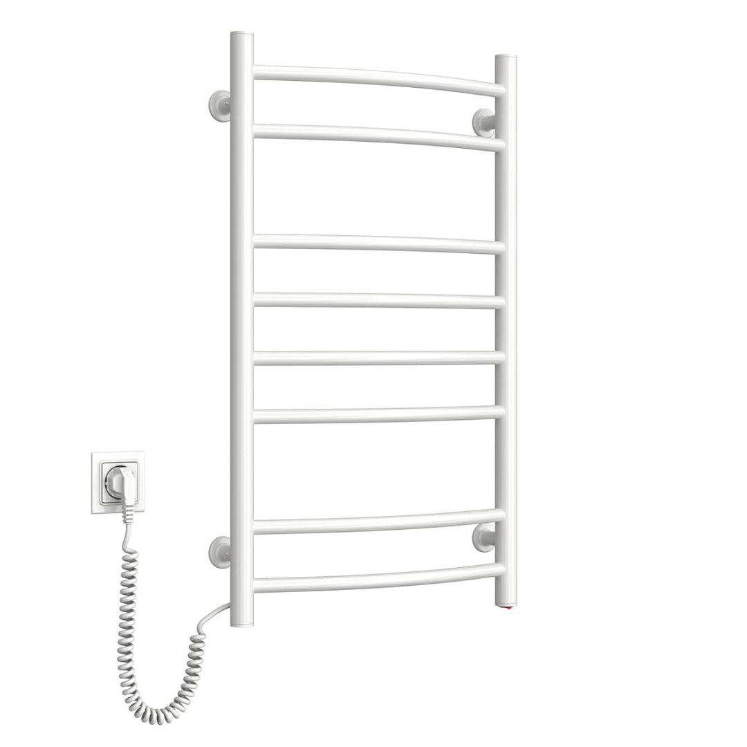 NAVIN Elektrischer Handtuchtrockner Camellia mit Druckknopf – Weiss (Weiss - Linkes, 480х800) Weiss