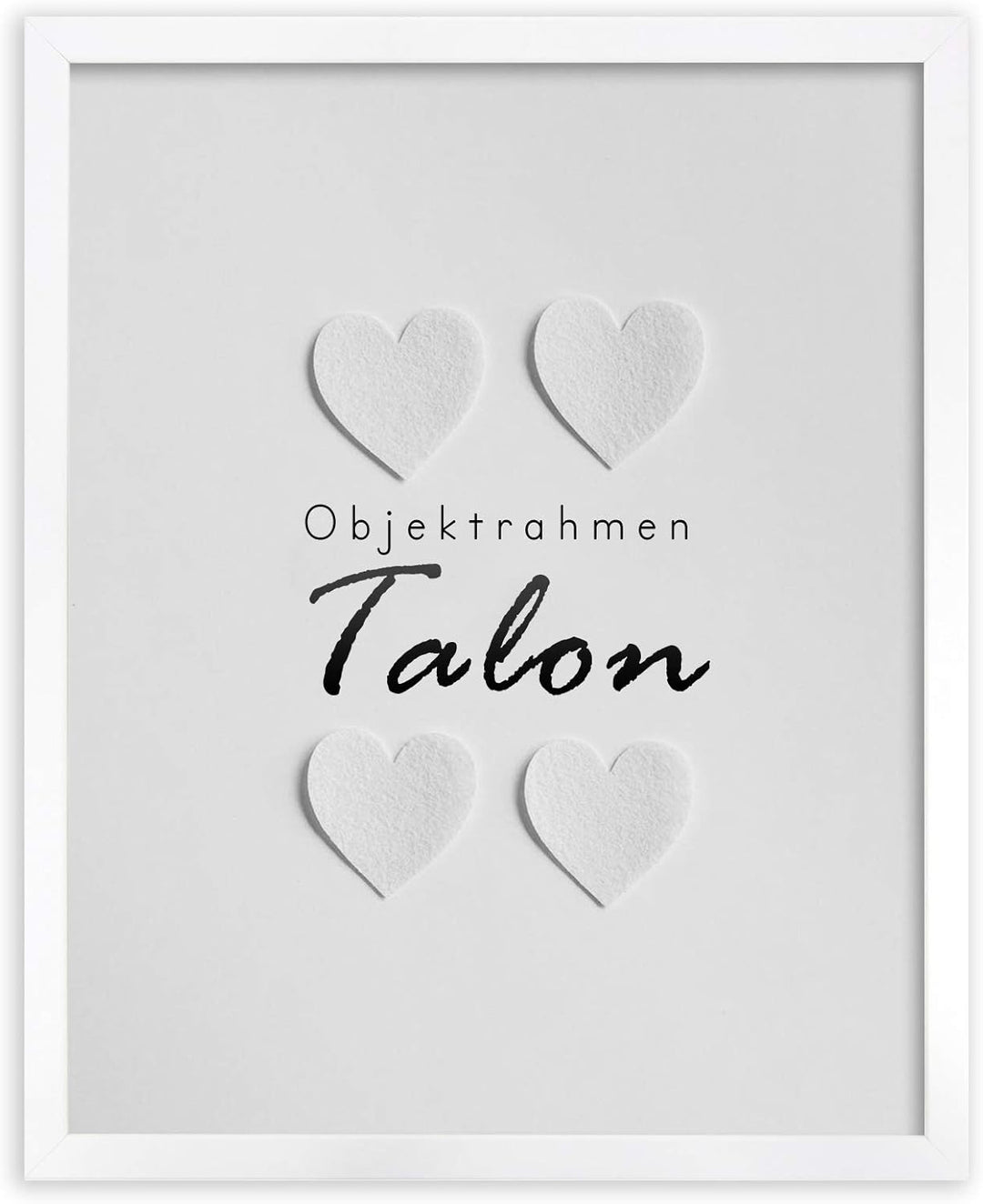 BIRAPA Objektrahmen Talon SPACE 60x100 cm Weiss Matt 3D Bilderrahmen zum Befüllen, 60x100 cm Weiss M