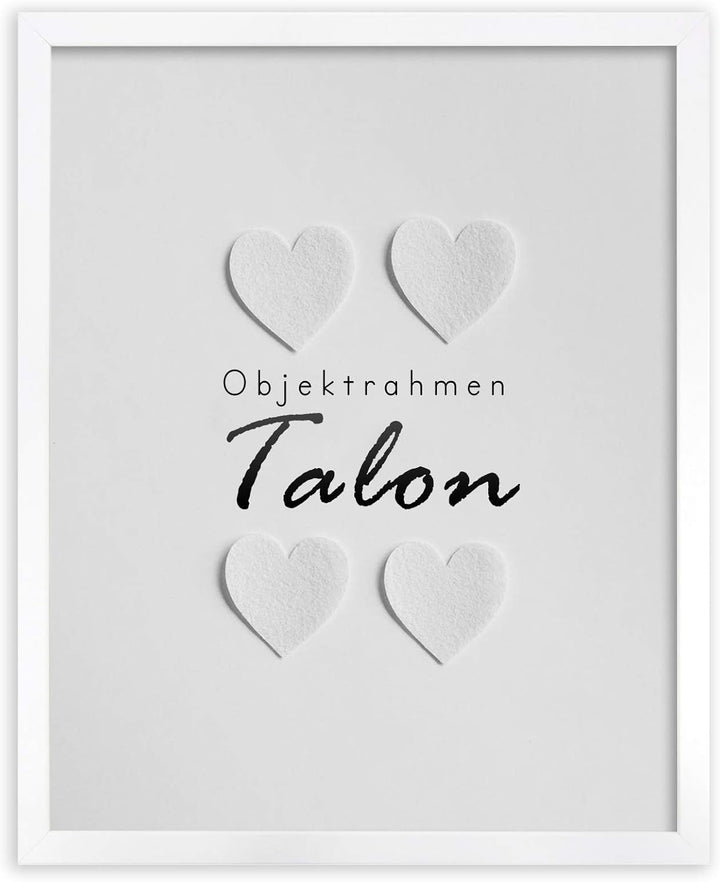 BIRAPA Objektrahmen Talon SPACE 60x100 cm Weiss Matt 3D Bilderrahmen zum Befüllen, 60x100 cm Weiss M