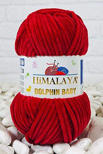 Himalaya Delphin Baby Garn, 3 Stück, 395 Meter, 3 x 100 g, super sperriges Babydeckengarn (80352), 8