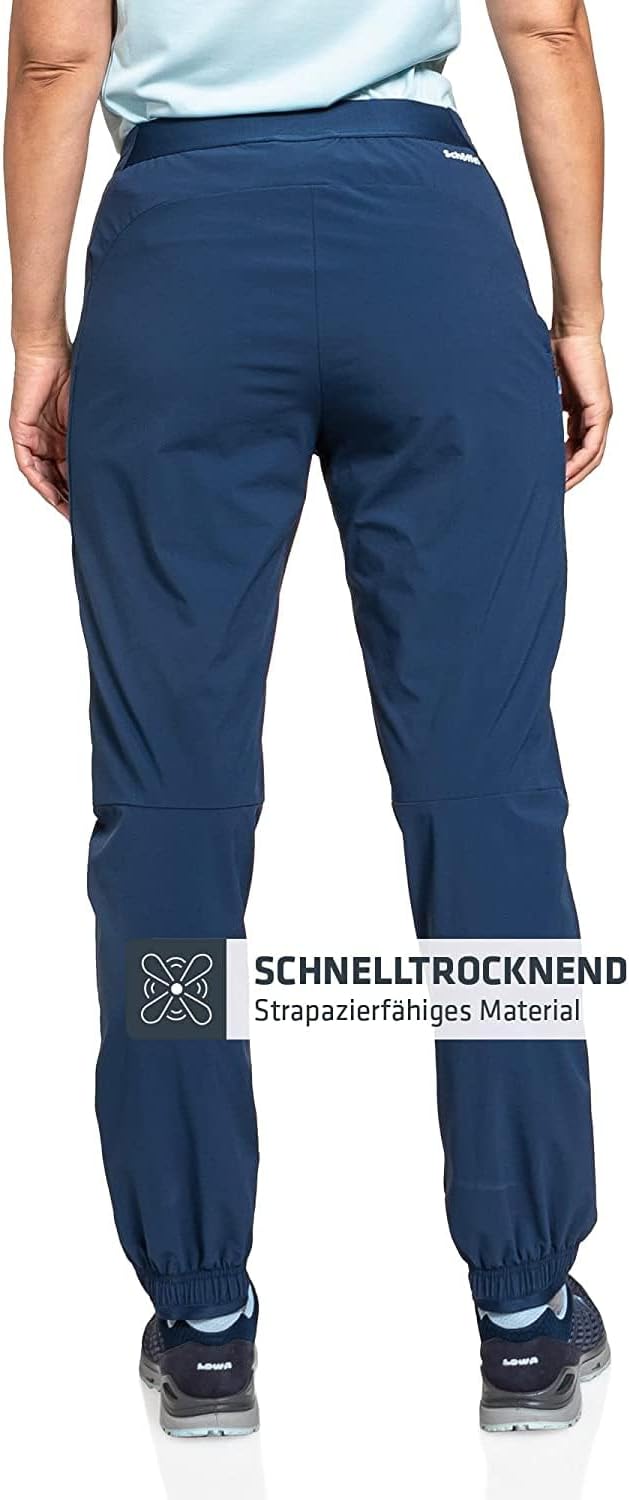 Schöffel Damen Pants Hestad L, robuste, schnell trocknende Outdoor Hose, Damen Hose mit bequemer Pas