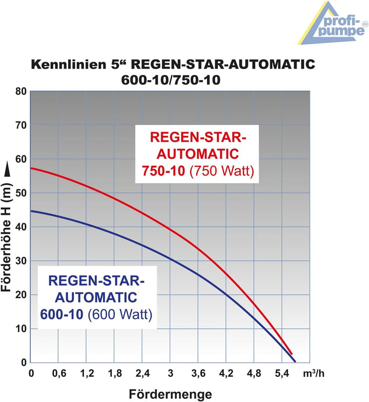 REGENWASSERPUMPE Tauchpumpe TAUCHDRUCKPUMPE ZISTERNENPUMPE Regen-Star-Automatic 600-10, 20m Kabel mi