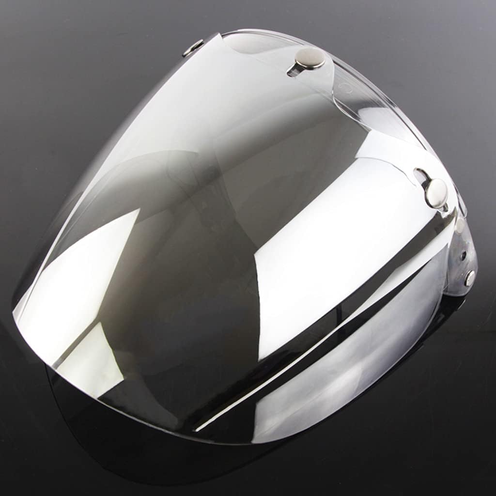 DANLINI Motorradhelme Objektiv, Jethelm Visier 3 Snap Shield Visier Bunt Helm Bubble Visier Motorrad