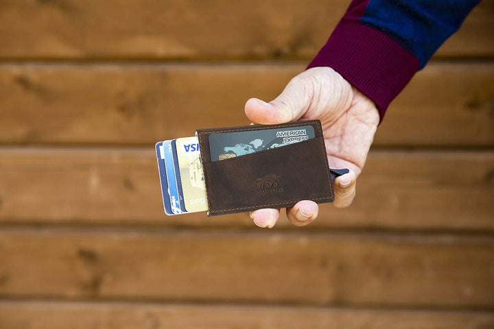 Solo Pelle Kartenetui | Kreditkartenetui | Leder Geldbörse Slim Wallet Portmonee | Geldbeutel mit RF