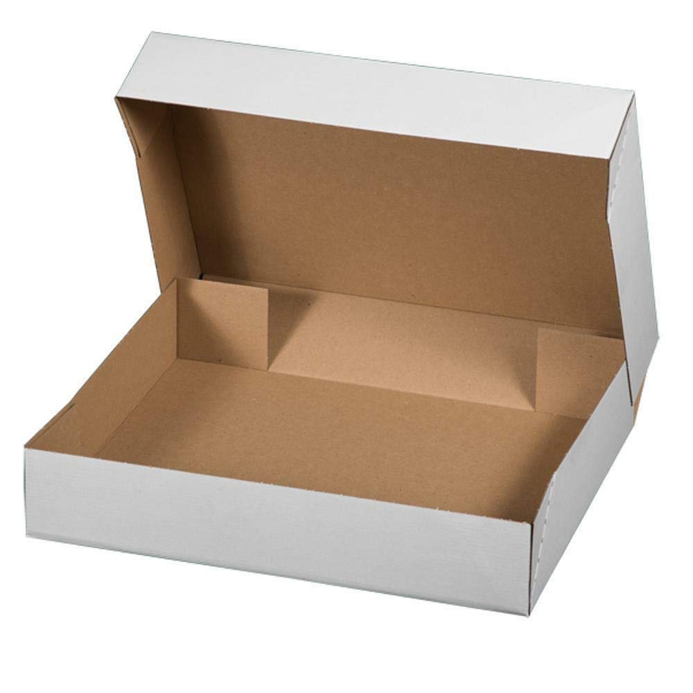 Klappdeckelkarton weiss, Klein 400 x 300 x 80 mm Schachtel Karton 20 Stück