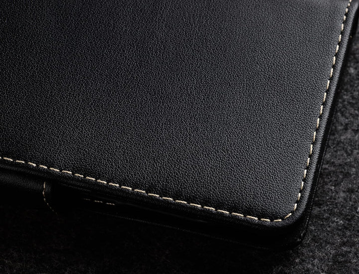 STILGUT Talis kompatibel mit Samsung Galaxy S21 5G Hülle mit Kartenfach aus Leder, Flip Cover, Walle