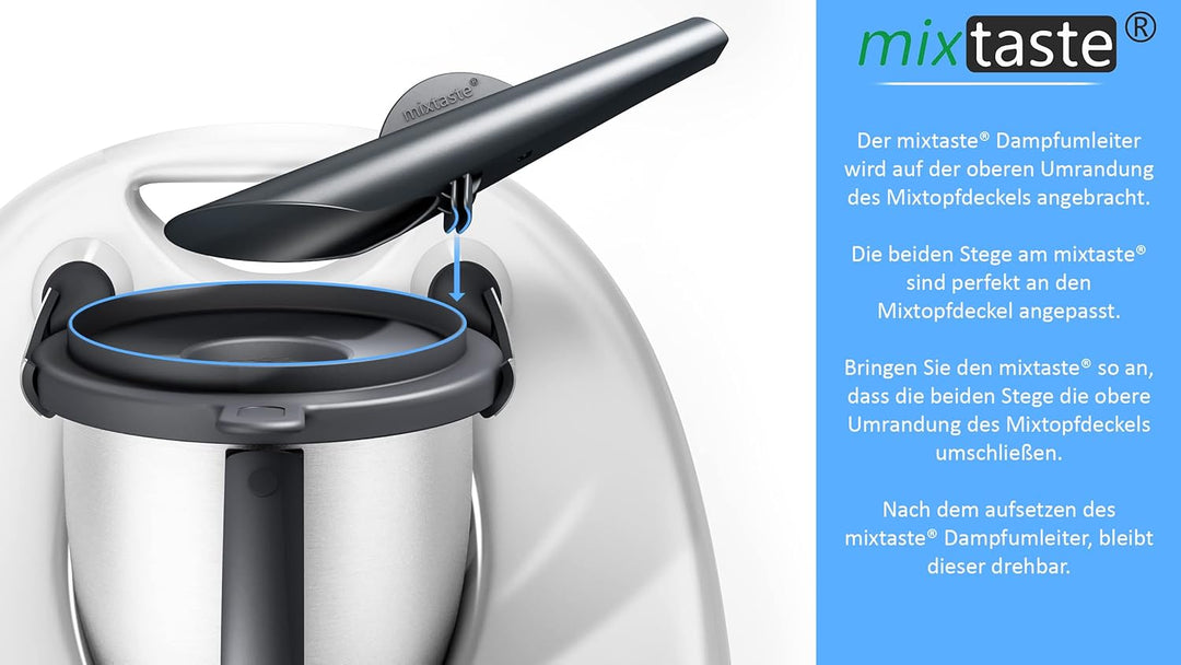 Dampfumleiter kompatibel mit Thermomix TM5, TM6, TM Friend, mit geschütztem überlaufschutz, Dampfuml