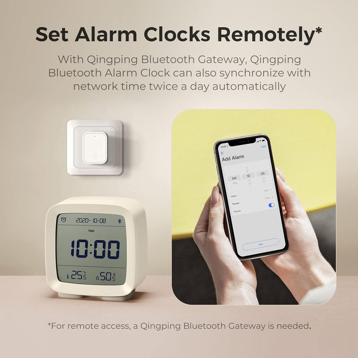 qingping Bluetooth Wecker, Funktioniert mit Mi Home (Alle Einstellungen nach App), Digitaler Smart W