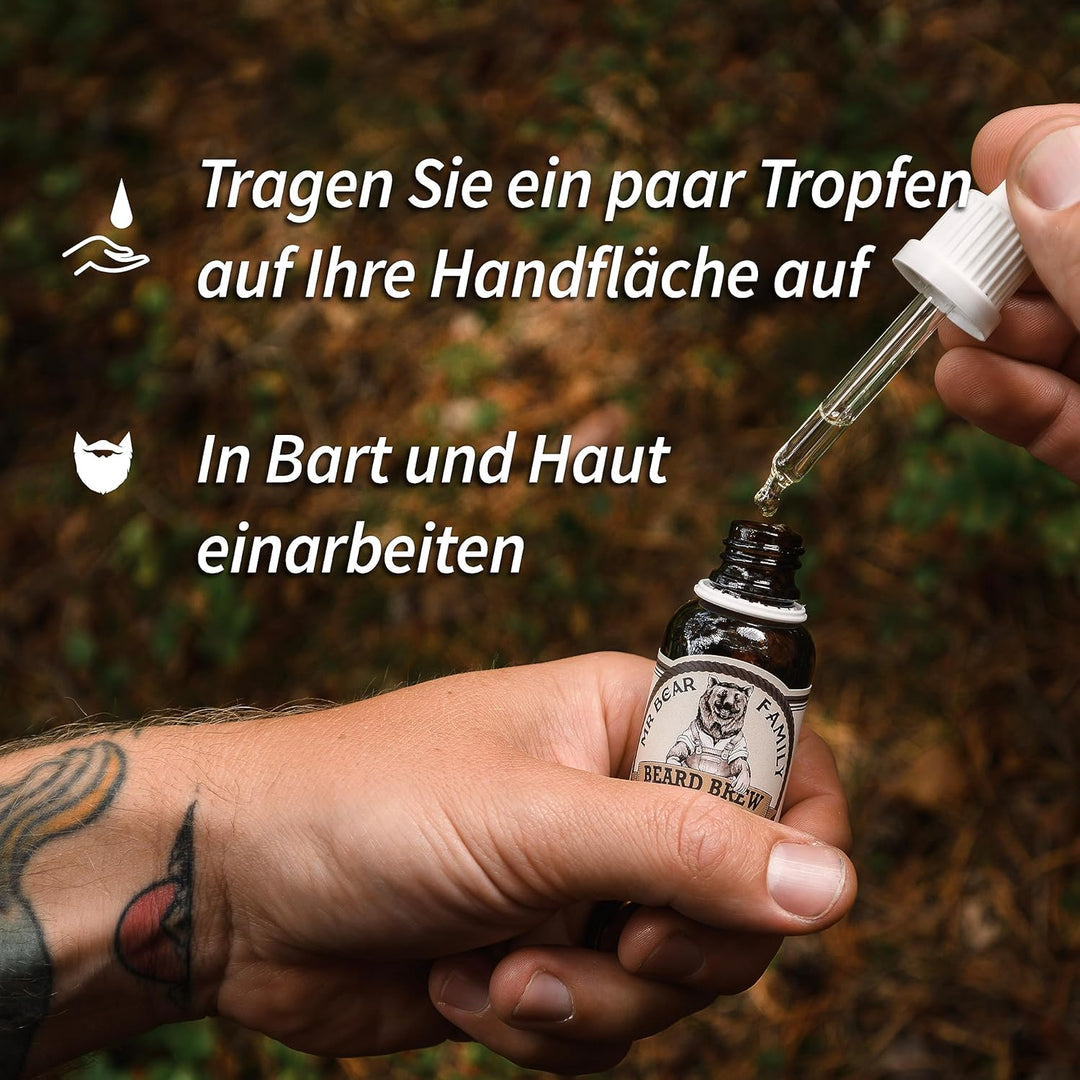 Mr Bear Family Bartöl Herren - Wilderness - pflegt und unterstützt Bart Wachstum - nährreiches Bartp