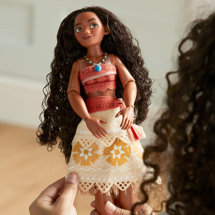 Disney Store Offizielle Vaiana-Puppe für Kinder, 26,5 cm, vollbewegliche Puppe im klassischem Outfit