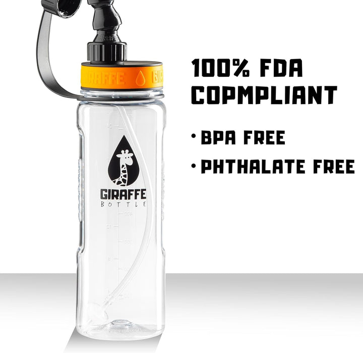 Trinksystem Giraffe Trinkflasche, mit Freisprechfunktion, durchsichtige Flasche 36 Inch / 91 cm, 36