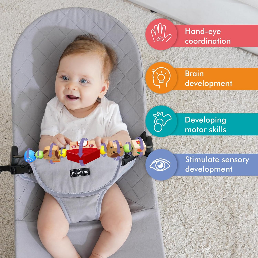 Babywippen-Spielzeugstange, Spielzeug für Babywippen Soft & Bliss, einfach anzubringen und zu entfer
