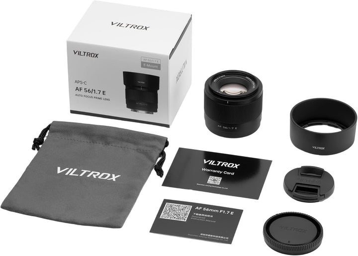 VILTROX AF 56mm f/1.7 E Objektiv für Sony, Sony Prime e Mount Objektiv 56 mm f1.7 für Sony a7iv a7rv