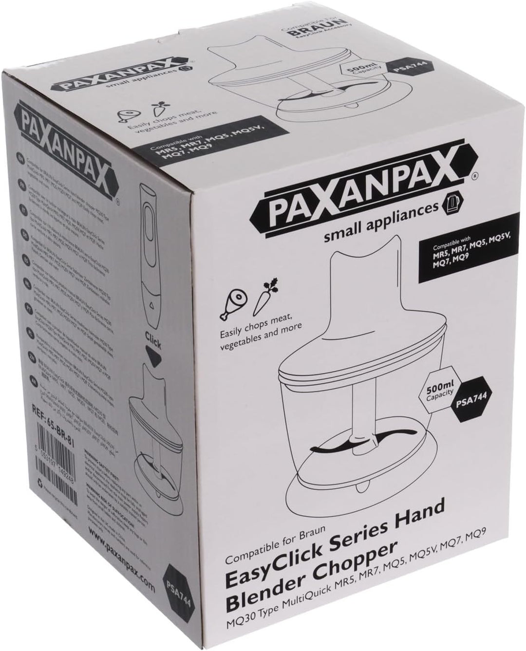 Paxanpax PSA744 Stabmixer, 500 ml, passend für Braun 'MQ30' Typ MultiQuick MR5, MR7, MQ5, MQ5V, MQ7,