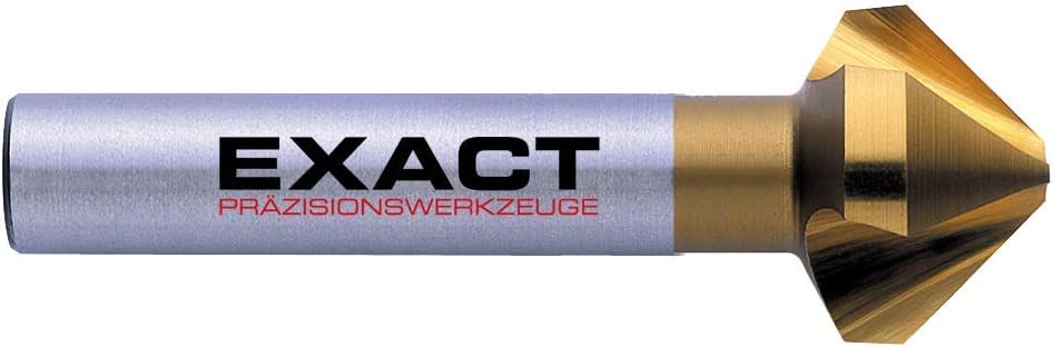 Exact 05567 Kegelsenker Set, Ø 6,3-20,5mm, 90° HSS, TIN-Beschichtung, DIN 335C, Ø 6,3-20,5mm, 90° HS