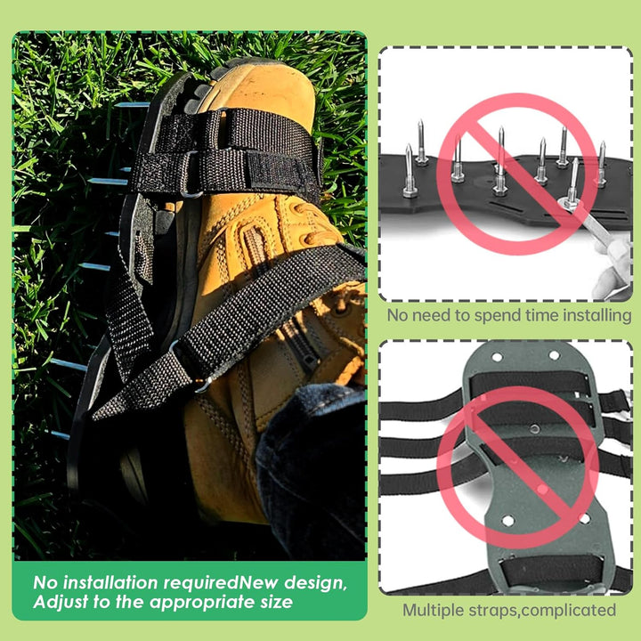 Rasenlüfter-Schuhe – Nagelschuhe Rasenlüfter für effektives Rasen Belüften, Aerifizierer für Rasen m