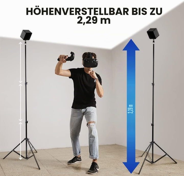 Skywin VR Stativ Ständer (2er-Set) – Kompatibel mit gängigen VR-Basisstationen &amp; Tracking-Sensoren –