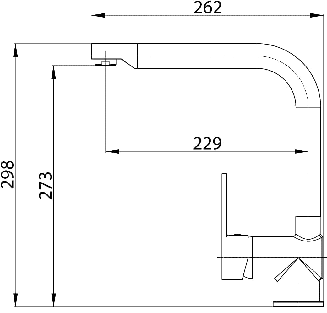 aquaSu® Niederdruck Spültischarmatur Sanmix Style, für Boiler oder Warmwasseranschluss, hoher Auslau