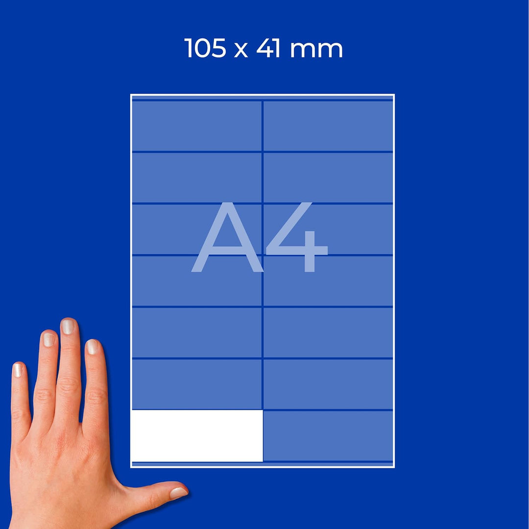 AVERY Zweckform 3477 Adressaufkleber (1.400 Klebeetiketten, 105x41mm auf A4, Papier matt, individuel
