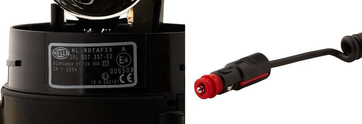 HELLA - Halogen-Rundumkennleuchte - KL Rotafix - 12V - gelb - Magnetbefestigung - Kabel: 2500mm - St