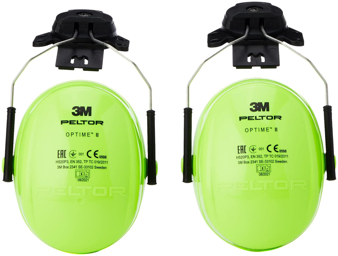 3M H520P3EV Peltor Optime II Kapselgehörschutz Helmet Mounted Single Hi-viz, Helmet Mounted Single H