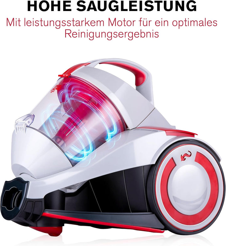 Dirt Devil Staubsauger ohne Beutel - DD2502 - 700W - HEPA 12 Filter - 9M Reichweite - mit Combibrush