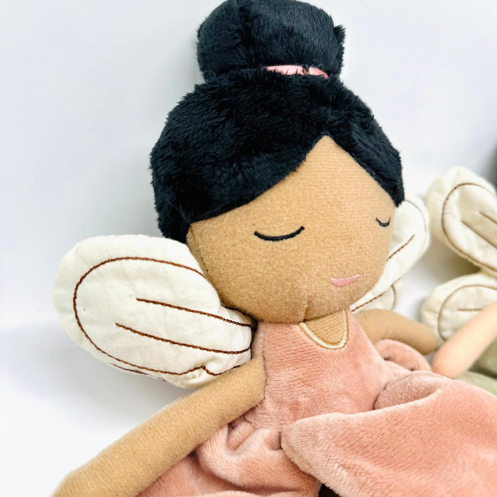 Kuscheltier Fee mit Name Personalisiert, Geschenk zur Geburt, Geschenk zur Taufe, Geschenk für 2 Jäh