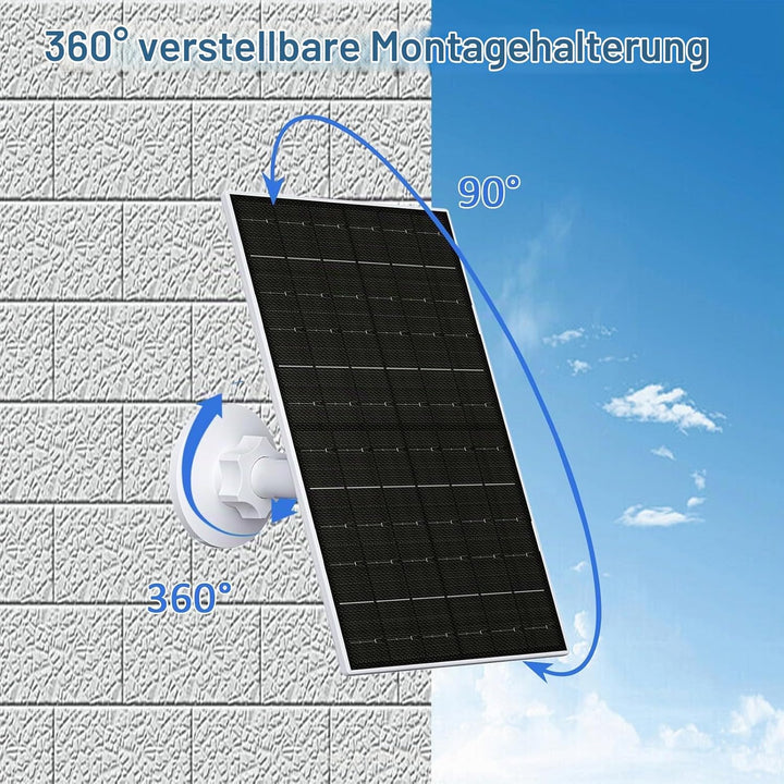 Solarpanel für Ring Kamera, 7W Kompatibel mit Ring Stick Up Cam (2./3. Gen) &amp; Pro, Spotlight Cam Plu