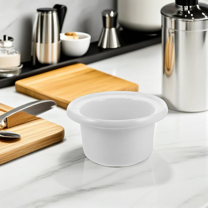 Ciieeo Keramik Innentopf für Slow Cooker und Reiskocher Weisser Slow Cooker Innen Schongarer mit Gle